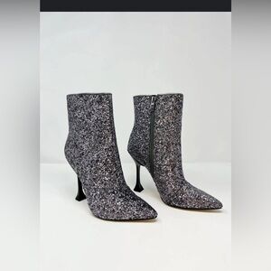 Marc Fisher Stolla shimmer sparkle bootie heels womens size 10M